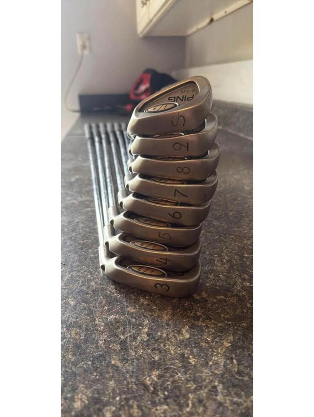 O-Size set of 8 Ping i3 Gold Clubs (Irons 3,4,5,6,7,8,9, S)